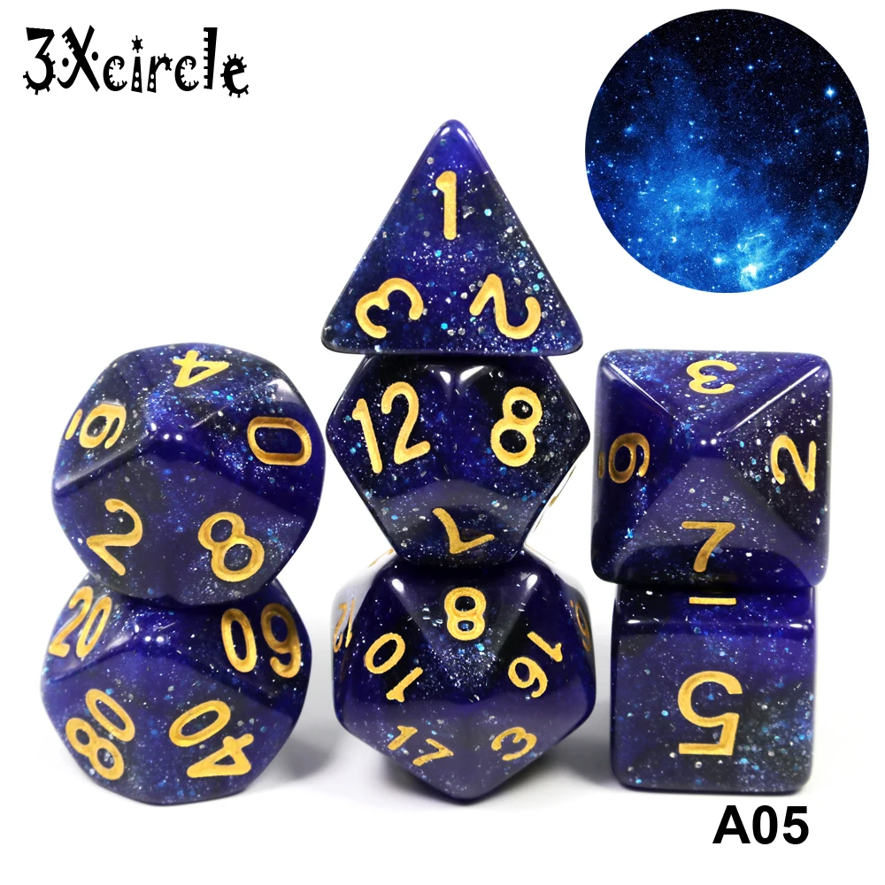 Горячая Распродажа! 15 цветов творческая Вселенная галактические игральные кости