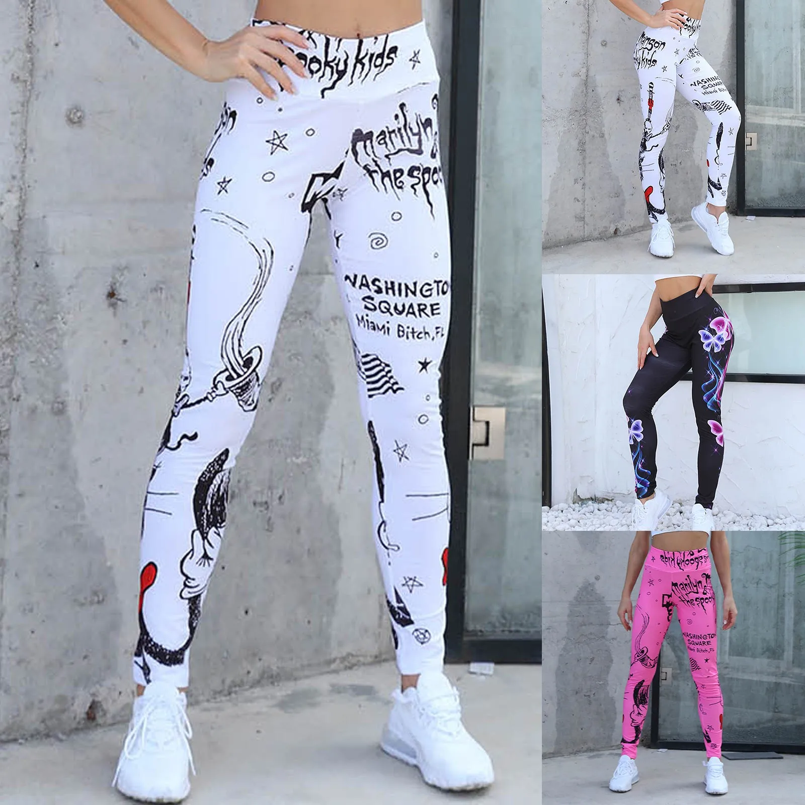 

Women's High Waist Breathable Slim Stretch Yoga Leggings Fitness Running Gym Push Up Sports Full Length Active Pants