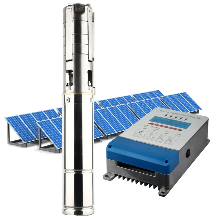 

high pressure irrigation dc high head submersible solar powered water pump system for agriculture farm irrigation