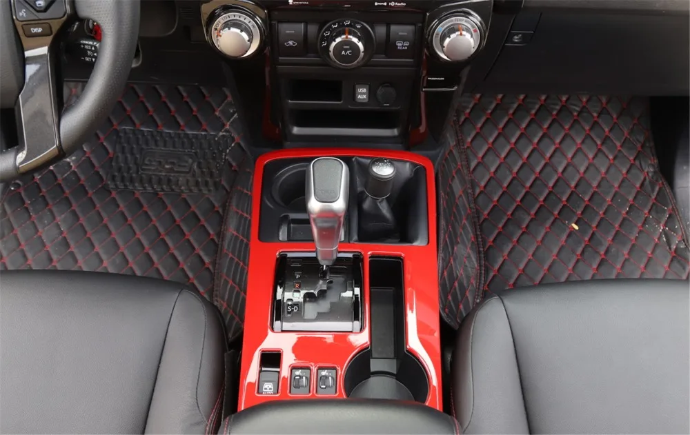 Накладка на крышку панели КПП Декоративные наклейки для Toyota 4runner 2010 рамка Обложка отделка Авто Стайлинг, аксессуары для интерьера