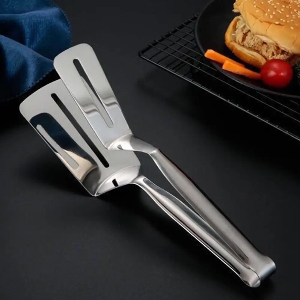 Frying Spatula Steel Multifunctional Food Spatula Appliances Fish Kitchen Cookware Shovel Stove Tongs Clip Steak V4J1