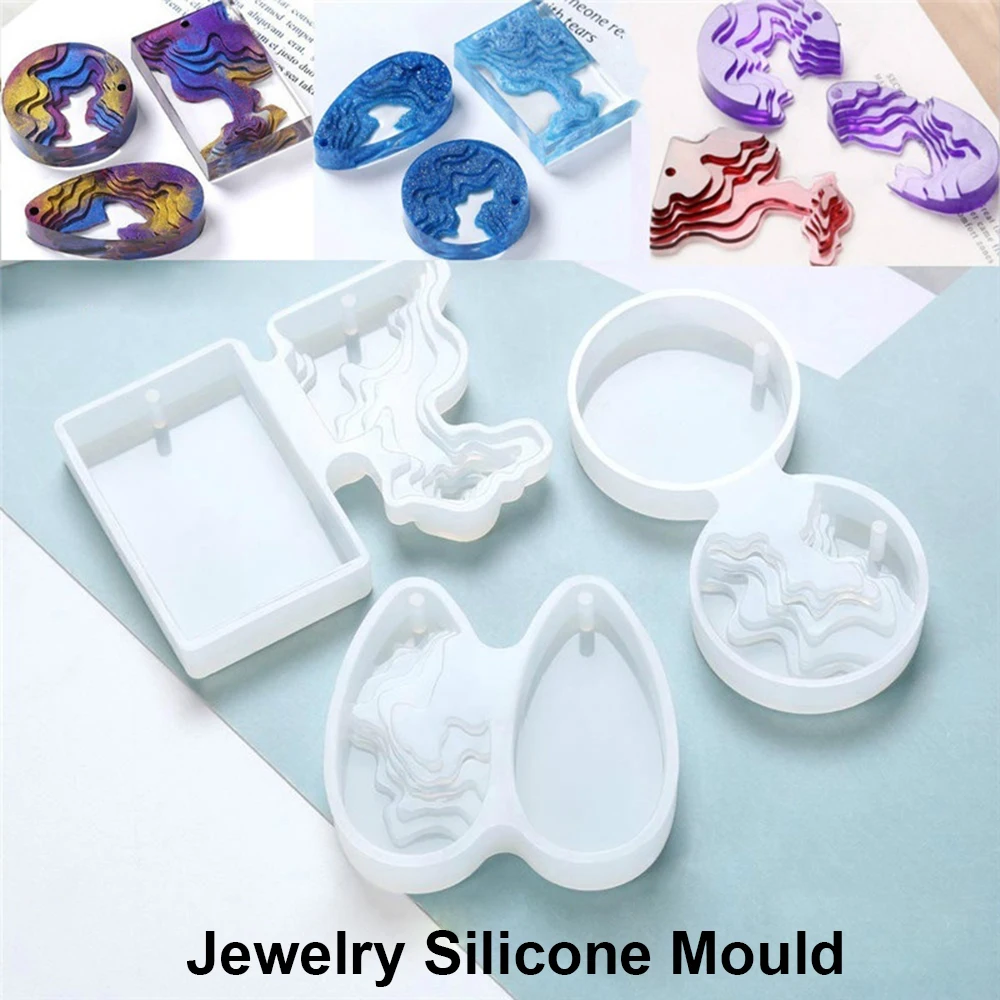 

3 Styles Epoxy Casting Molds Set Transparent Silicone Molds Dried Flower Resin Decorative Craft DIY Mold For Jewelry making