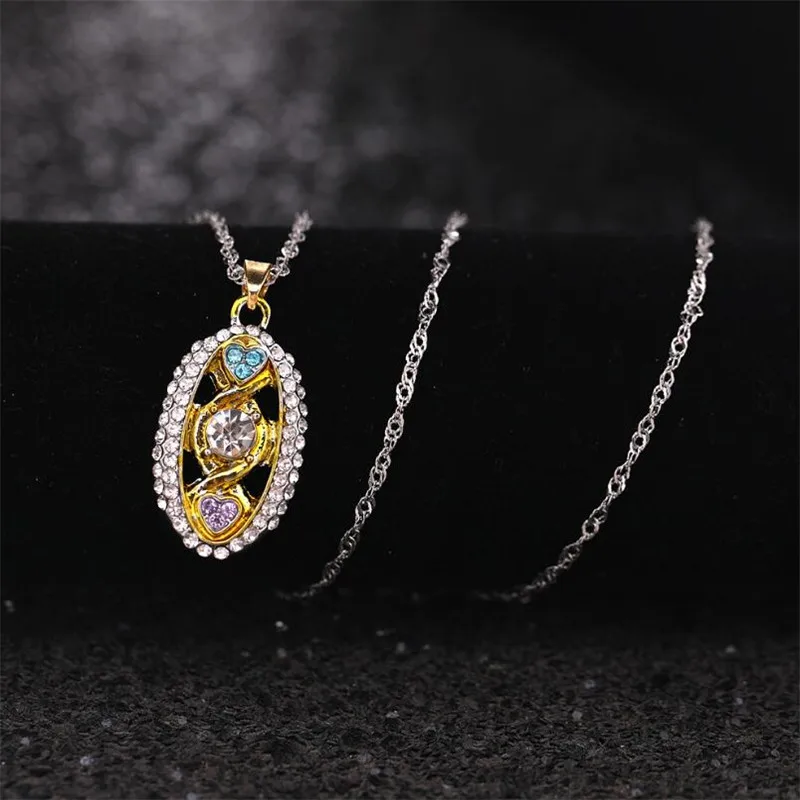 

New romantic creative design forever knot concentric oval necklace love zircon women pendant Valentine's day gift wholesale