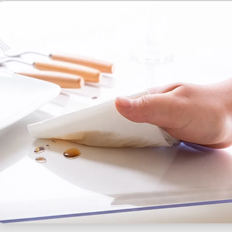 Утолщенное 1 5 мм прозрачная пвх скатерть водонепроницаемое покрытие стола