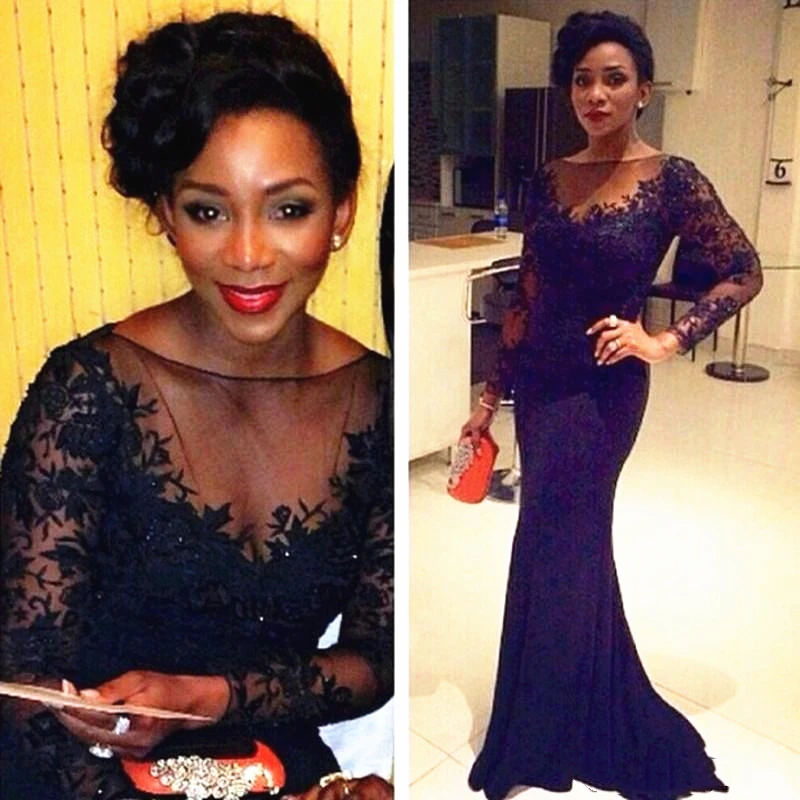 

Dark Purple Mother of the Bride Dress Mermaid Sheer Neck Long Sleeve Lace Chiffon Wedding Party Evening Gown Morther of Groom