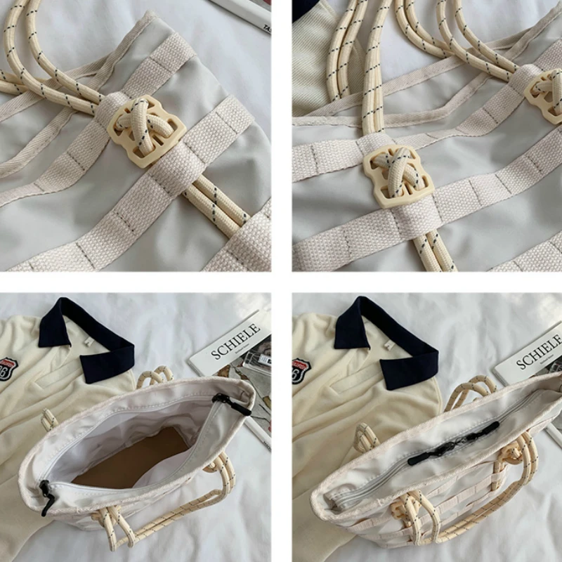 

Shoulder Bags Women Large Capacity Leisure Travel Solid Handbags Womens Underarm Fashion Ins Korean Style Shopping Nylon Design