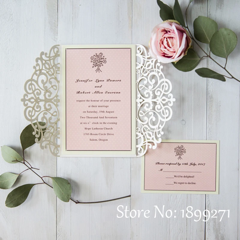 Paper laser cut free sample wedding invitation card factory printing 2017 | Дом и сад