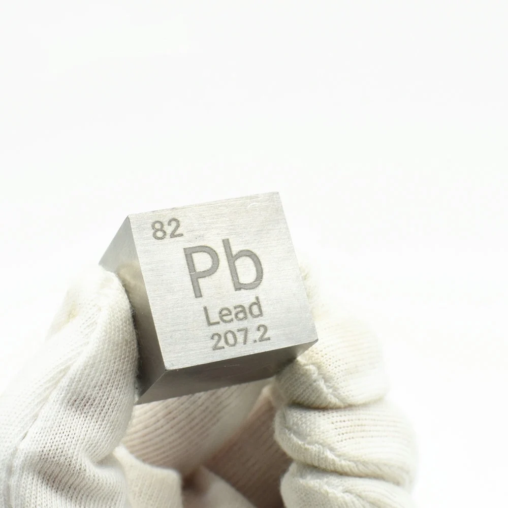 

Lead metal in the periodic table- Cube Side length is one inch (25.4mm) and weight is about 185.3g 99.99%