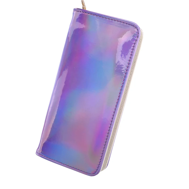Женская сумка кошелек голографические кожаные кошельки лазерный Органайзер