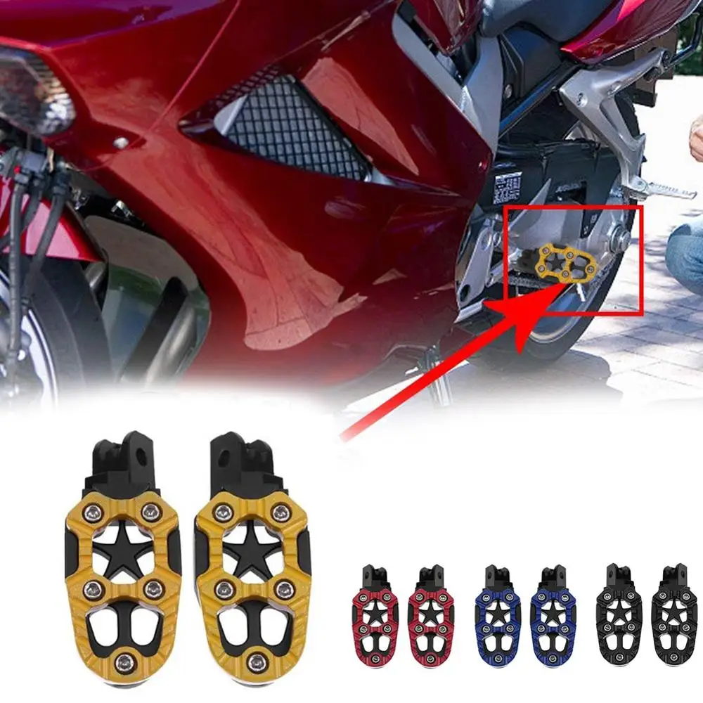 

Высококачественные разноцветные Мотоциклетные аксессуары алюминиевые педали Нескользящие колышки для ног универсальные педали оптовая п...