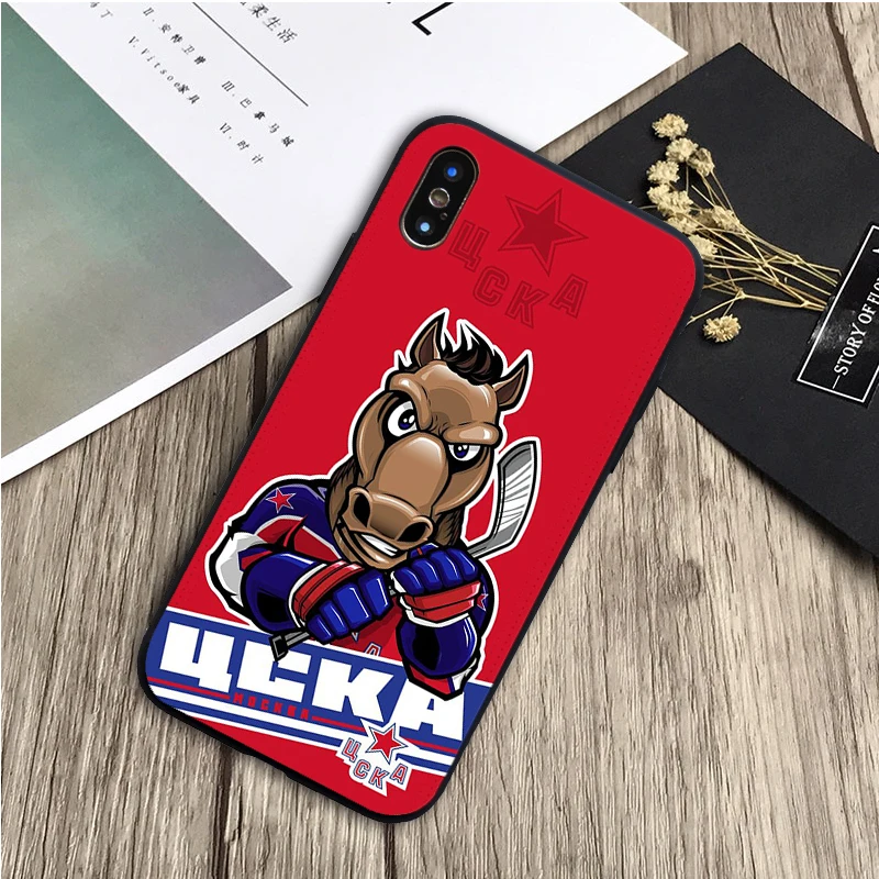 ЦСКА Черный силиконовый чехол для мобильного телефона iPhone 12 XR XS Макс 5 5S SE 2020 6 6S 7 8