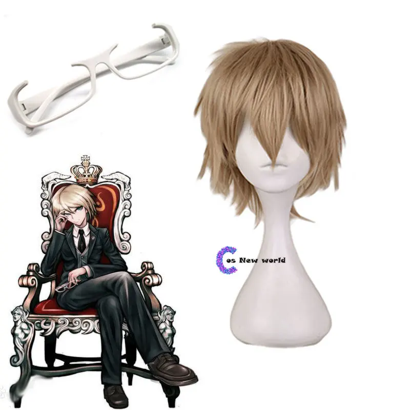 Danganronpa Byakuya Togami Cosplay Costume Brown Short Wig Dangan Ronpa Men Uniform Jacket Shirt Pants Halloween Outfit Women |