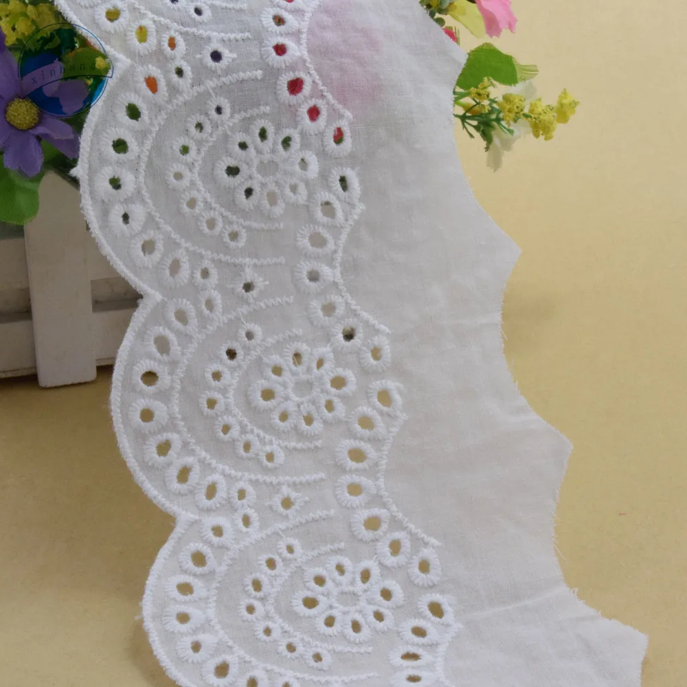 9 см шириной 100% хлопок вышитые кружева шитье гипюровые ленты отделка свадебные