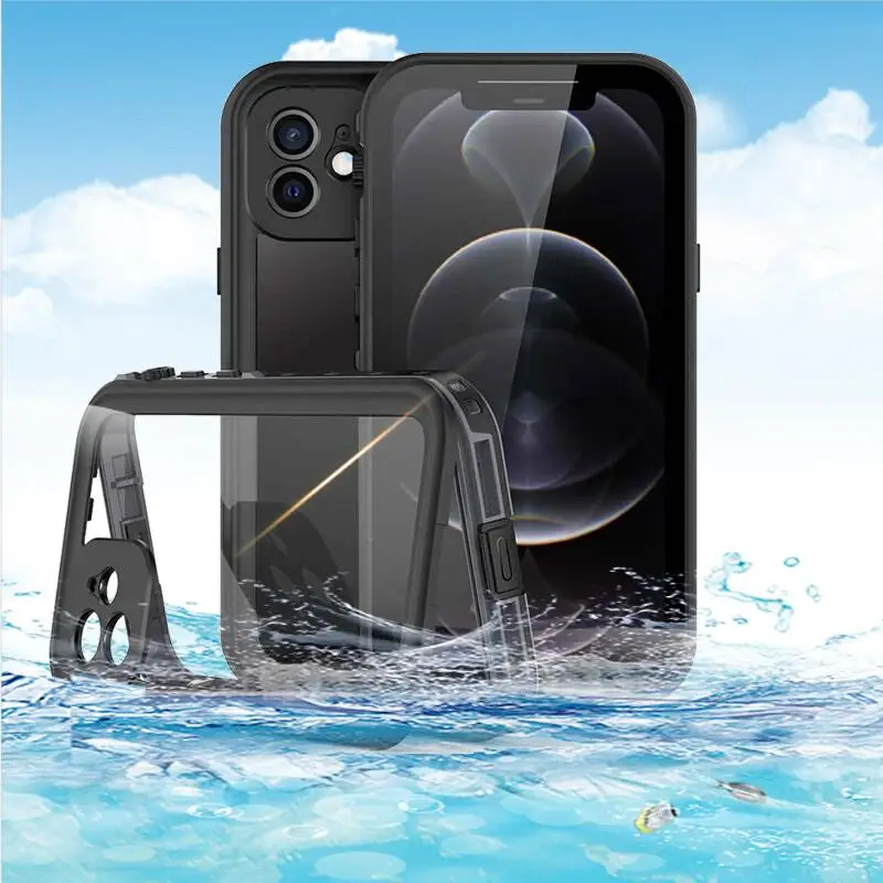 

Redpepper Waterproof Case Bag for iPhone 12 12 Pro Max IP68 2M Underwater Shockproof Waterproof Sealed Case Cover for iPhone 12