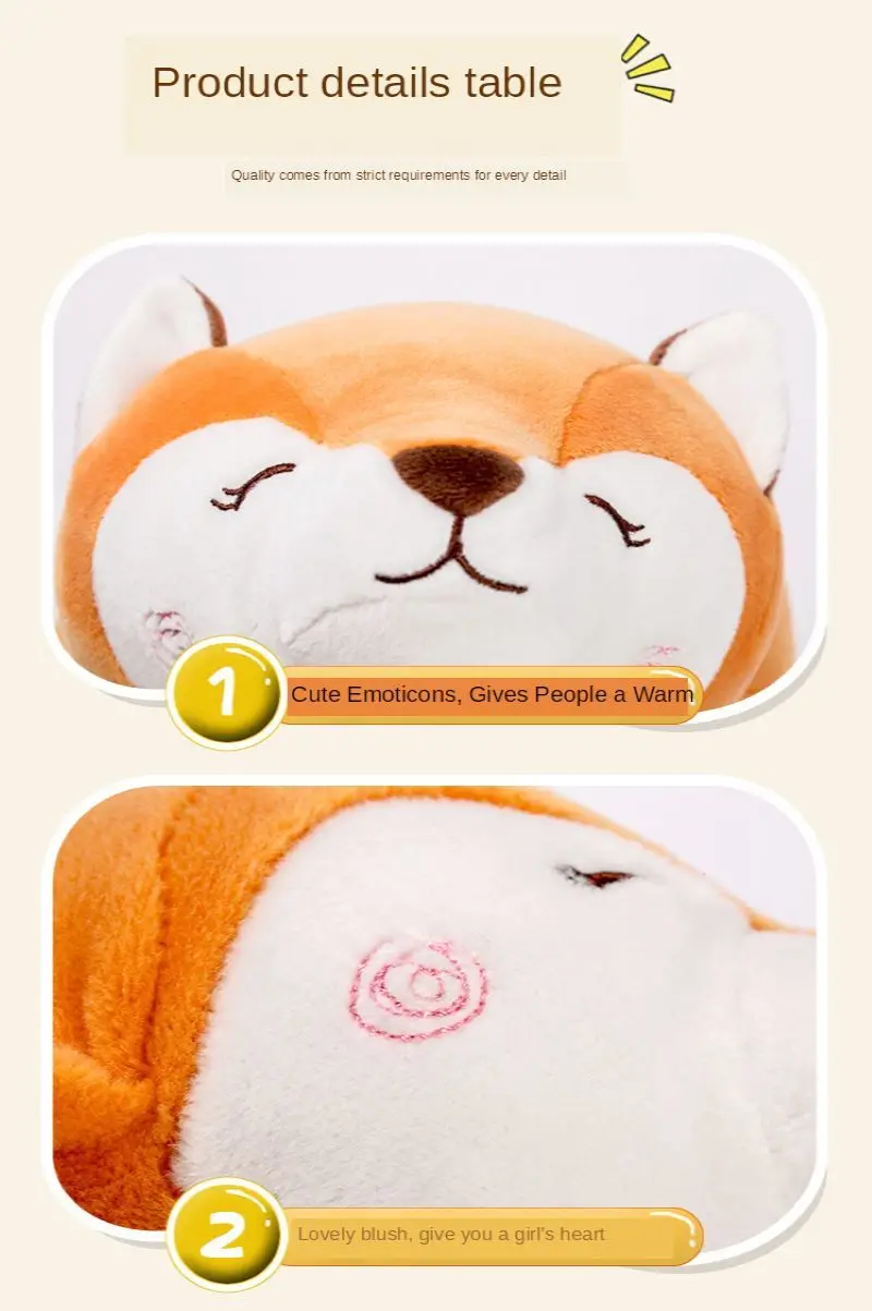 

New Creative Crouching Fox Doll Plush Toy Children's Birthday Gift Plush Doll Crawling Plush Doll Pillow Down Cotton Padding