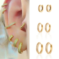 isueva high quality cubic zirconia women hoop earrings gold filled stylish girl earrings accessories party jewelry dropshipping