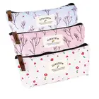 Изысканный пастырской цветочные Карандаш Чехол маленькая свежая Стиль холст подарок Обучающие канцелярские принадлежности для студентов офисные чехол на молнии комплект поставки P C9U7