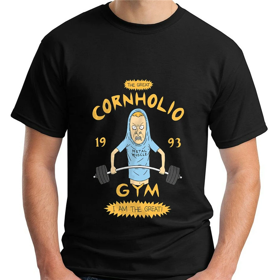 Beavis and Butthead Cornholio Gym I am the Great Funny Мужская черная футболка Свободная большого