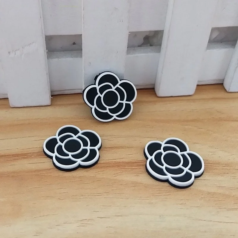 

10Pcs/lot Rose Flower PVC Rubber Flatback Cabochon Silicone Crafts Fit Phone Case Decoration DIY Hair Bows Center Accessories