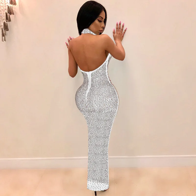 Сетка горячего бурения горный хрусталь ночной клуб сексуальное платье