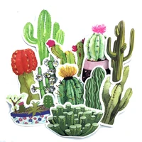 71pcs cute succulent plants stickers set 40mm mini potting cactus seal sticker for diy journal album frame decoration kids gift
