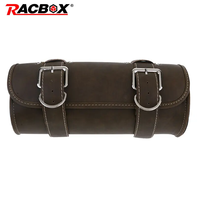 Коричневые черные мотоциклетные седельные сумки из искусственной кожи