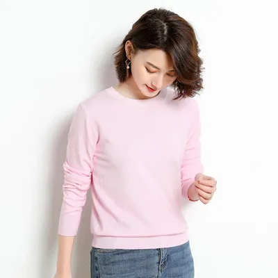 Женский кашемировый свитер трикотажный пуловер с V-образным вырезом 12 цветов