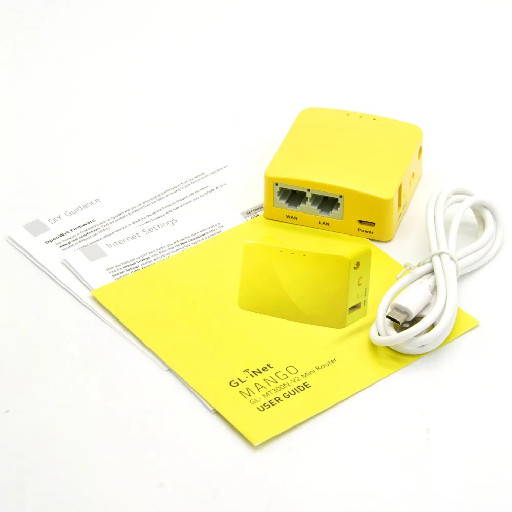 GL.iNet GL-MT300N-V2(Mango) Portable Mini Travel Wireless Pocket VPN Router - WiFi Router/Access | Routers