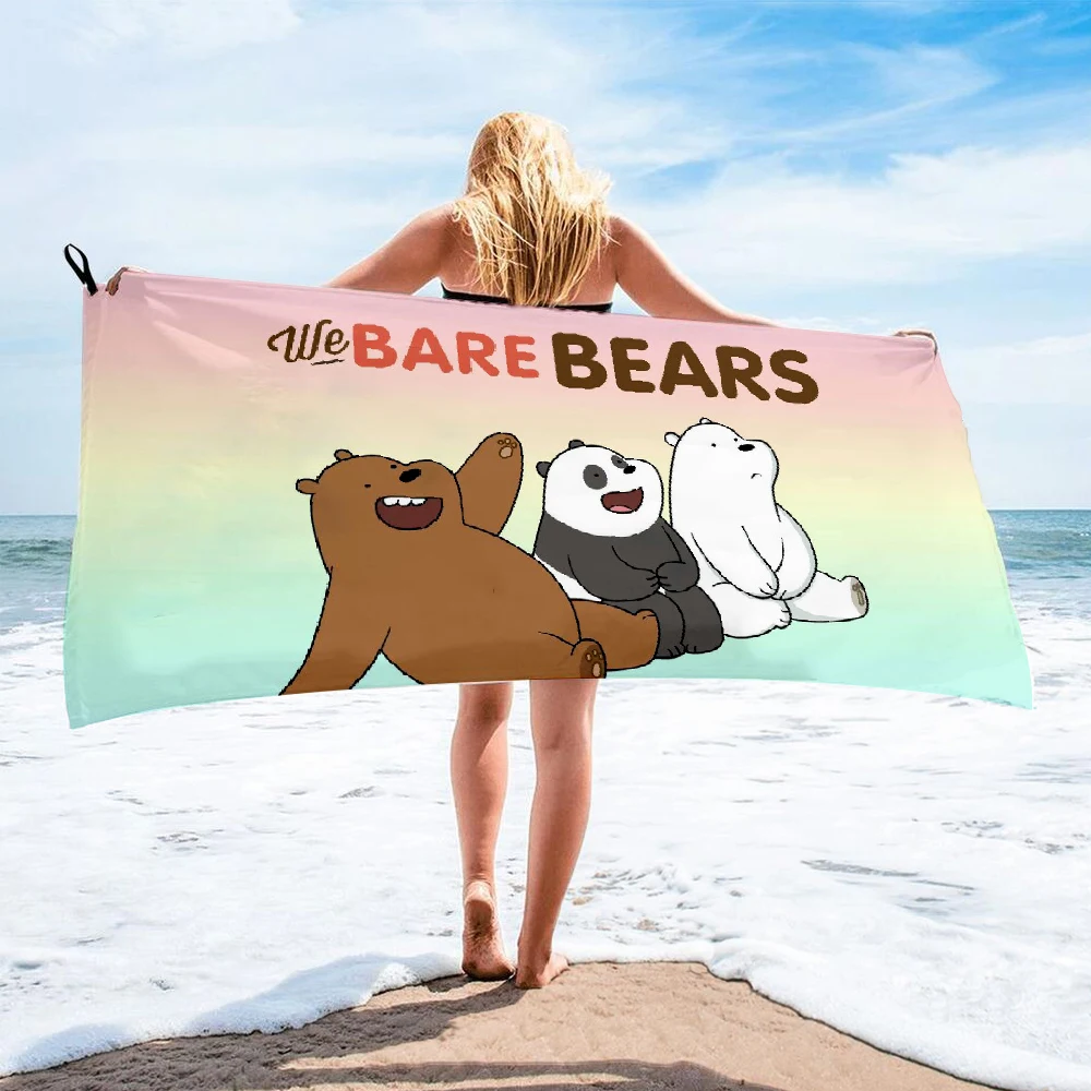 Корейское банное полотенце из микрофибры с изображением трех голого медведя