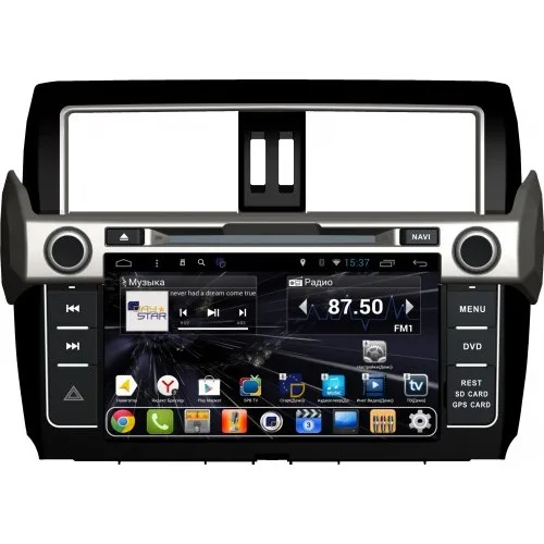 Штатная магнитола DayStar DS-7047HD Toyota Prado 150 2014+ ANDROID 8.1.0 (8 ядер 2Gb ОЗУ 32Gb памяти) |