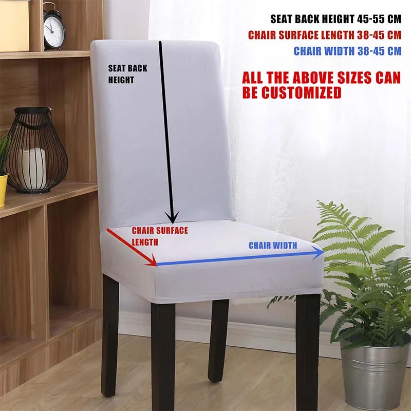 

New Christmas Style Chair Cover Fashion Printed Washable Elastic Chair Covers for Wedding Banquet Dining Room Stretch Seat Cover