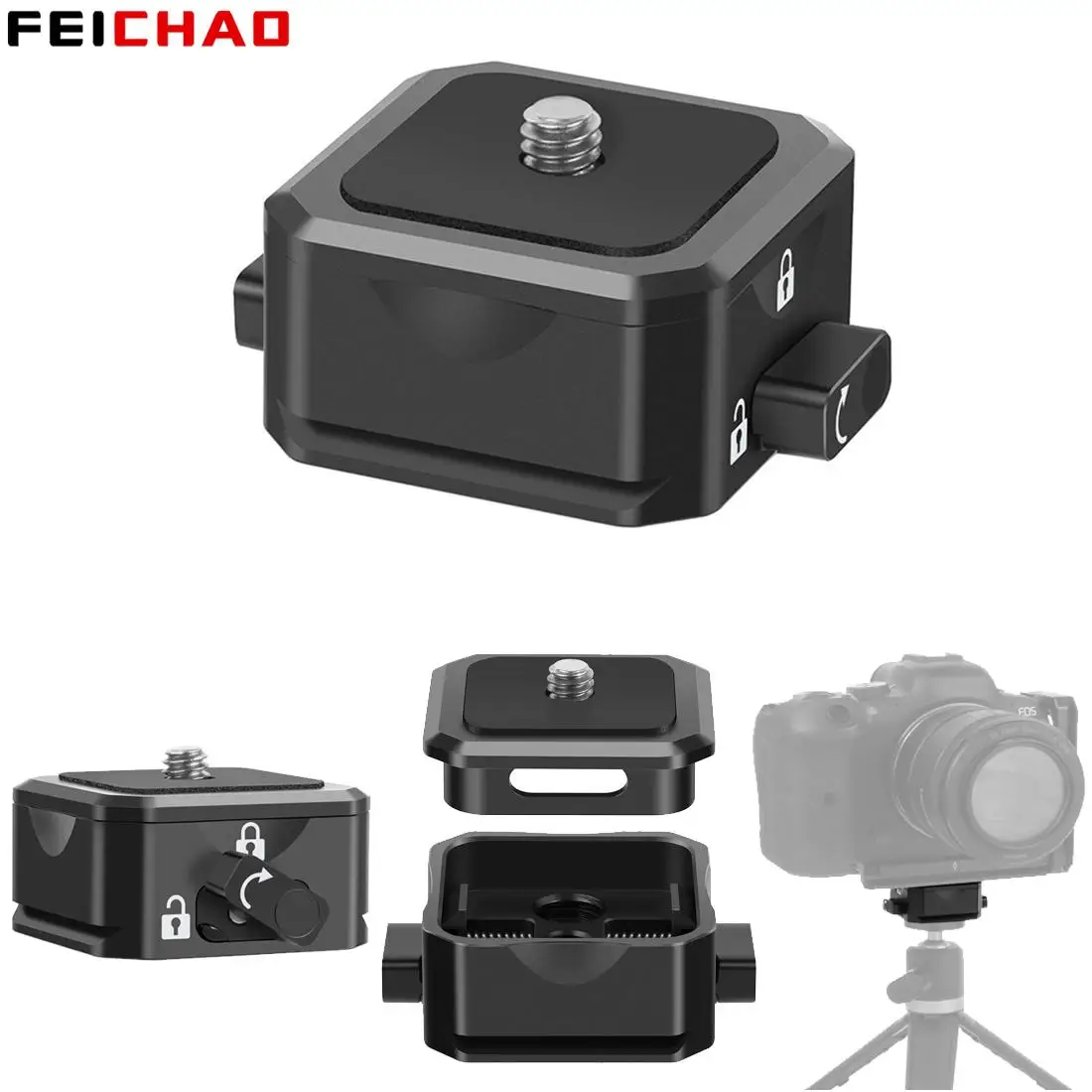 

Quick Release Plate Claw Clamp Quick Instal System for 38mm Arca-type Tripod DSLR Gopro Action Camera Monitor Fast Switch Seat