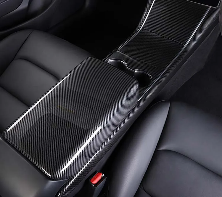 Интерьерные аксессуары для Tesla модель 3 model3 центральная консоль держатель для стакана, хранение коробки педали крышка декоративная наклейка на рамку