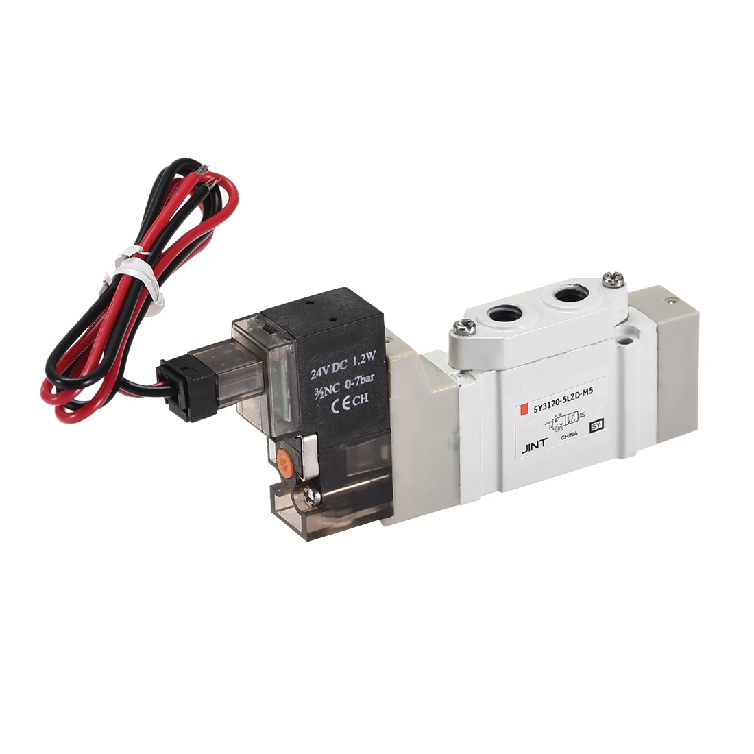 

Uxcell DC24V 5Way 2 Position M5,Pneumatic Air Control Solenoid Valve,Internally Single Piloted Acting Type,Red Light