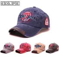 streetwear washed cowboy cap adult retro mens and womens letters sun hat letter new york baseball hat ny hat and purse set