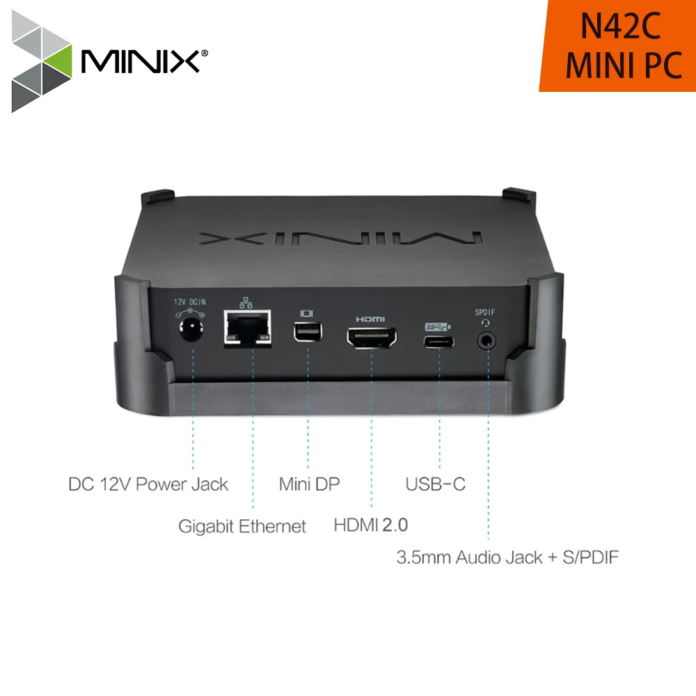 MINIX NEO N42C 4 мини ПК с Windows 10 Pro 64 bit 4/64GB USB 3 0 Pentium N4200 Мини C для дома коммерческого|Мини