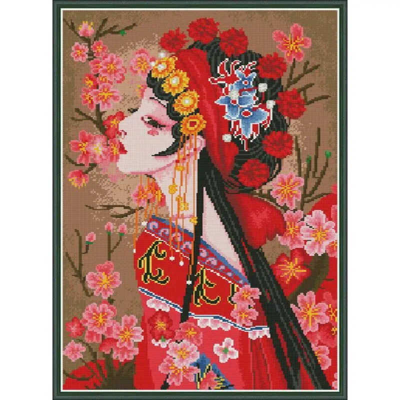 

Huadan набор для вышивания крестиком 14CT 11CT рассчитывать холст DIY, персонаж шаблон печати набор для вышивания рукоделие украшения дома картины