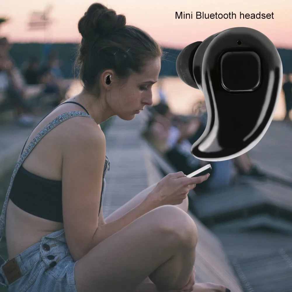 Мини беспроводные Bluetooth наушники в ухо Спорт с микрофоном гарнитура для всех
