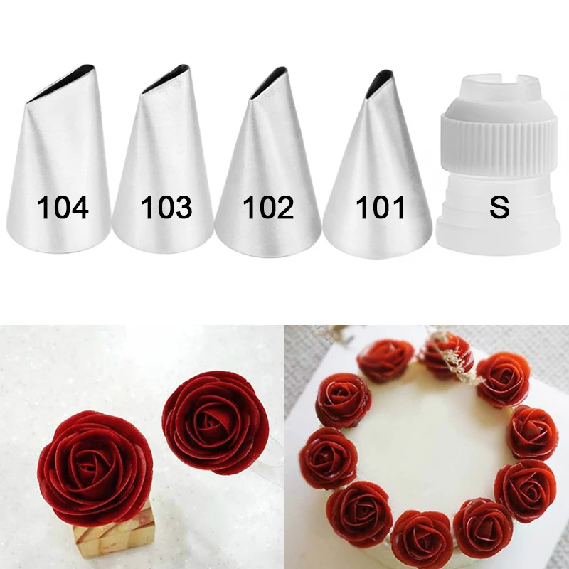 Кондитерские насадки для создания лепестков роз, кондитерские инструменты для выпечки и выпечки, #101 #102 #103 #104