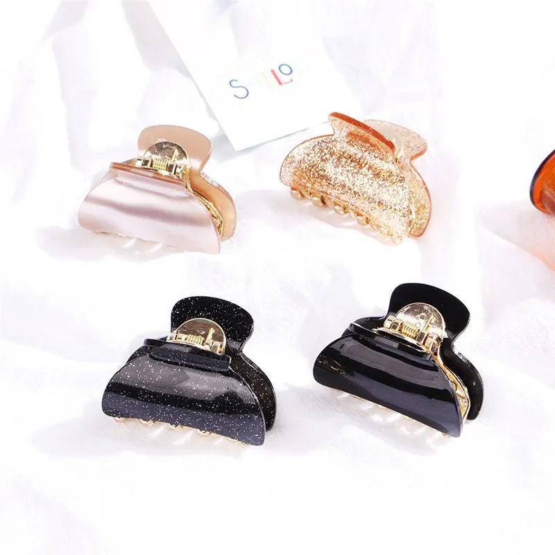 

Hair Claw Ponytail Crab Hair Clips Glitter Shiny Fashion Acrylic Hair Clamp