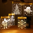 Рождественская гирлянда-занавеска, Рождественское украшение для дома, рождественское оформление, подвесная гирлянда, новый год 2022