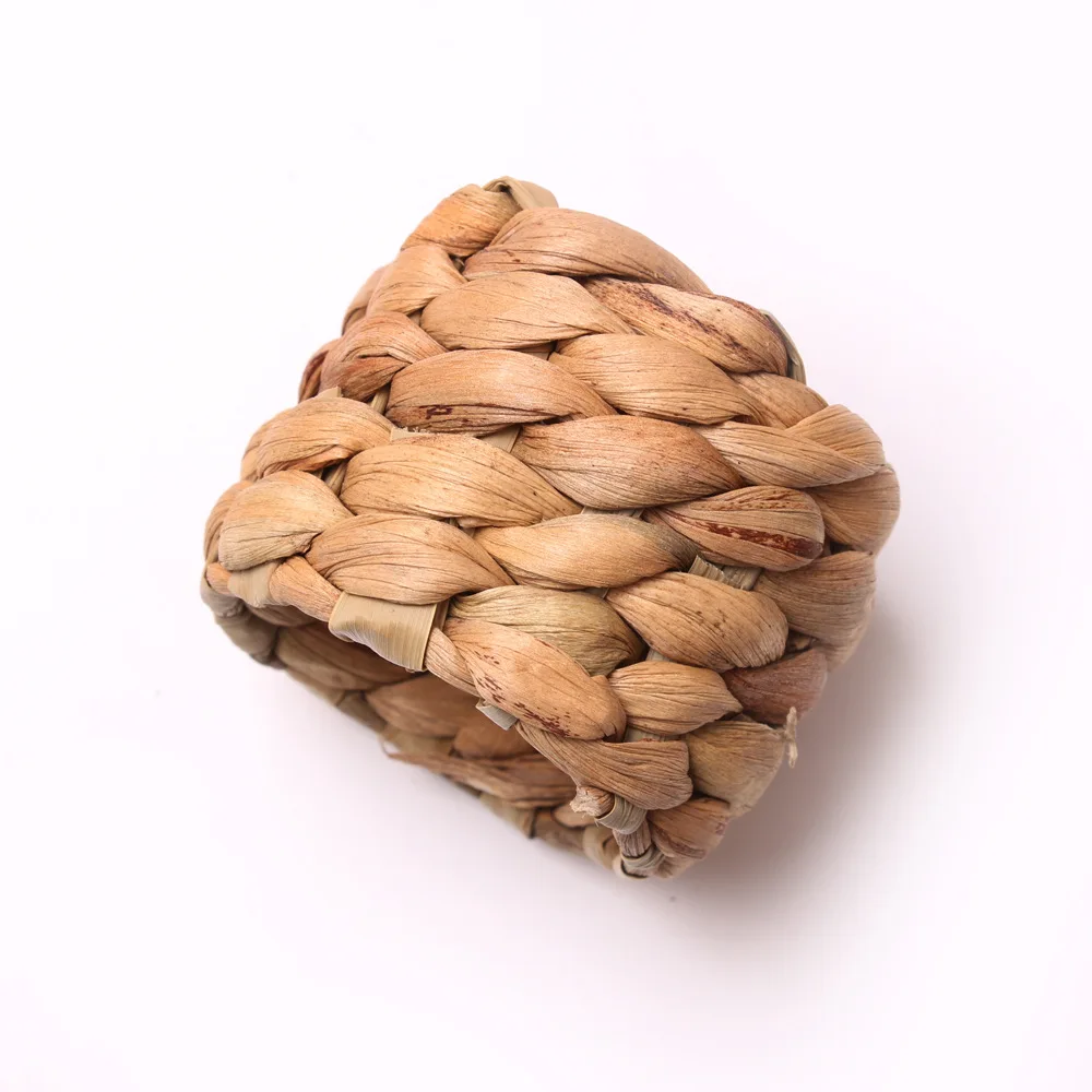 10 шт. кольцо для салфеток из натурального материала соломенная лузга гиацинт