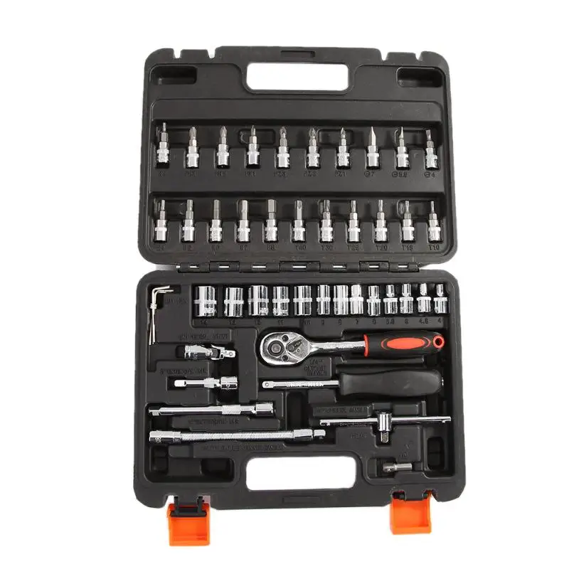 

46pcs Combination Set Wrench Socket Spanner Durable Screwdriver Household Motorcycle Car Repair Tool Kits Accessory