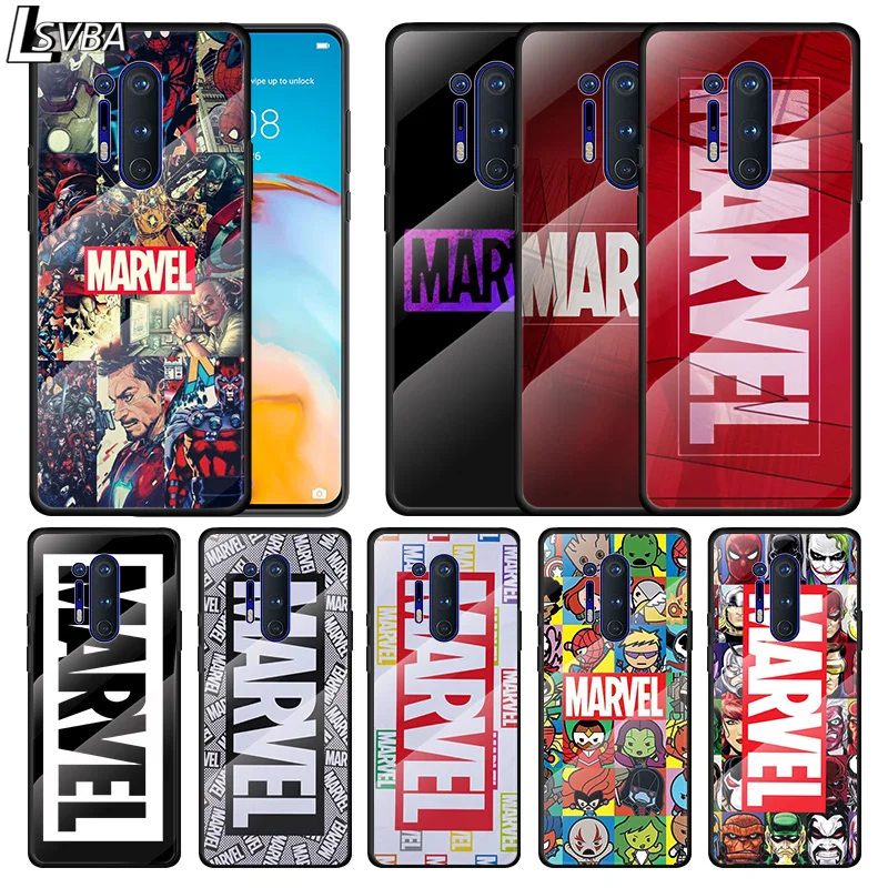 

Marvel Avengers Logo For Oneplus 9R 9 8T 8 Nord Z 7T 7 Pro 5G Tempered Glass Shell Phone Case Cover