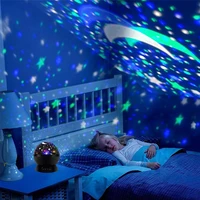 led star galaxy projector ocean wave night light room decor rotate starry sky porjectors luminaria decoration bedroom lamp gifts