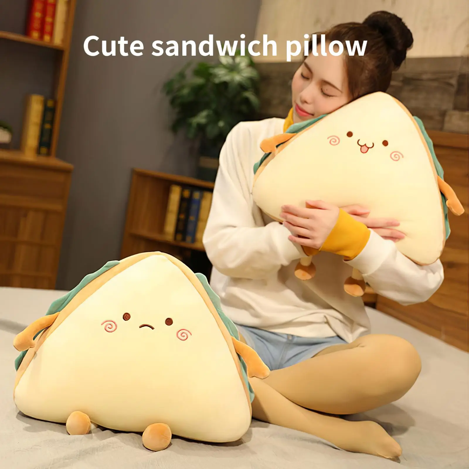 

Simulation Food Sandwich Cake Plush Toy Cute Bread Stuffed Doll Soft Nap Sleep Pillow Sofa Bed Cushion Creative Birthday Gift