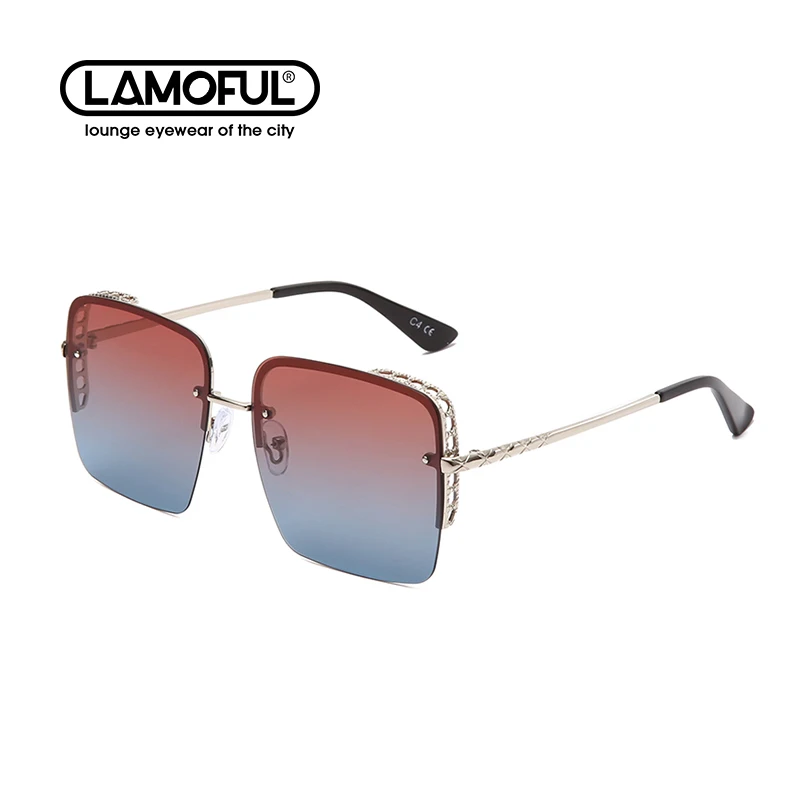 

LAMOFUL Sunglasses 2021 New Anti-ultraviolet Polarized Sunglasses Women Tide Big Face Slim Street Shooting Myopia Glasses 28075
