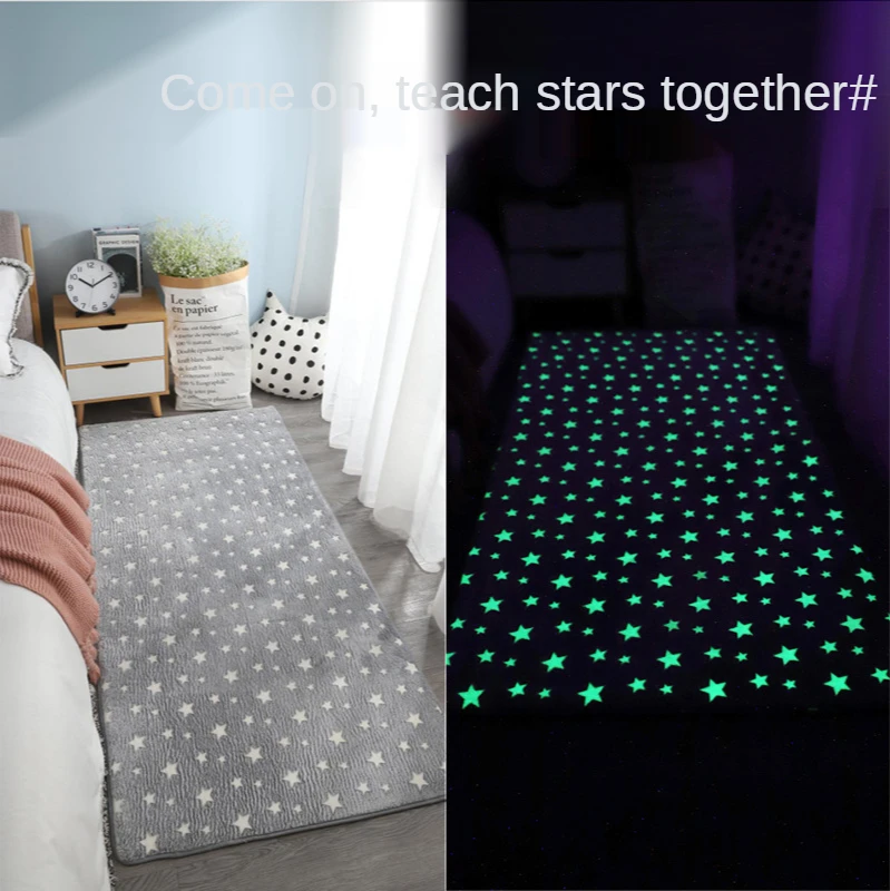 

Luminous Thicken Carpet Living Room Entrance Door Mat Cute Balcony Children Non Slip Floor Mat Bedroom Carpet Fluorescence Home