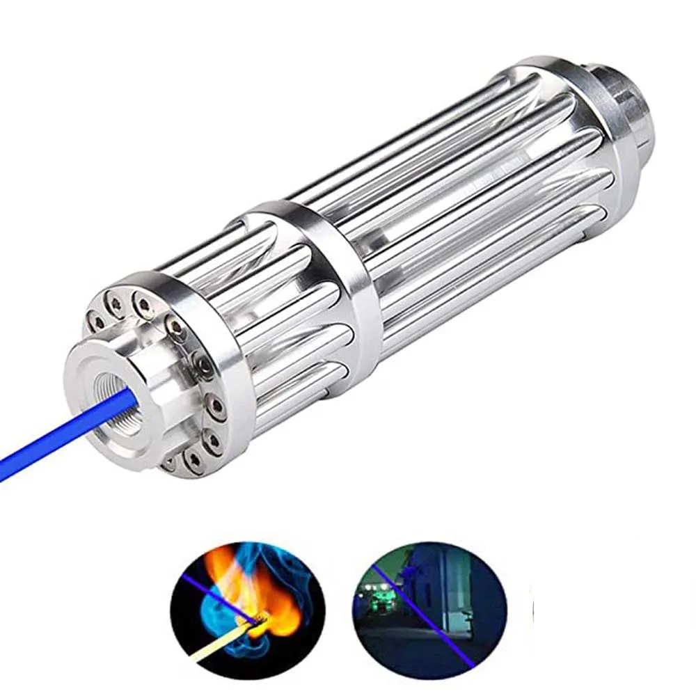 Мощный синий лазерный фонарь 445нм 10000 м многофункциональные фокусируемые