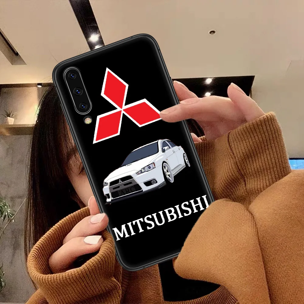 

Mitsubishi Racing Car Phone Case For Samsung Galaxy A 3 5 7 8 10 20 20E 21S 30 30S 40 50 51 70 71 black Bumper Fashion Hoesjes